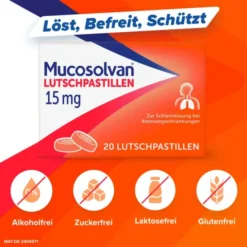 MUCOSOLVAN Lutschpastillen 15 mg 20 St