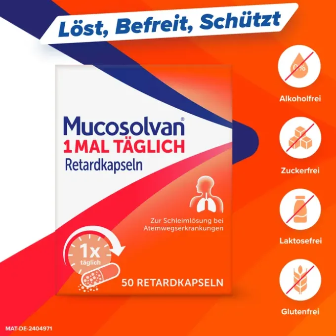 MUCOSOLVAN 1mal täglich Retardkapseln 50 St