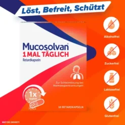 MUCOSOLVAN 1mal täglich Retardkapseln 10 St