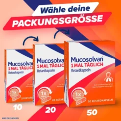 MUCOSOLVAN 1mal täglich Retardkapseln 10 St