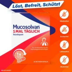 MUCOSOLVAN 1mal täglich Retardkapseln 10 St