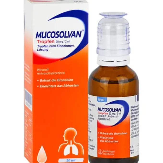 MUCOSOLVAN Tropfen 30 mg/2 ml 50 ml
