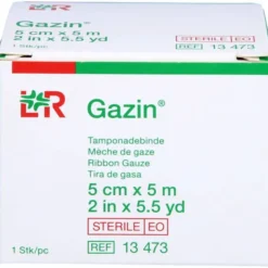 MULLBINDEN z.Tamponade steril 5 cmx5 m 1 St