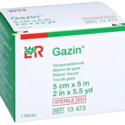 MULLBINDEN z.Tamponade steril 5 cmx5 m 1 St