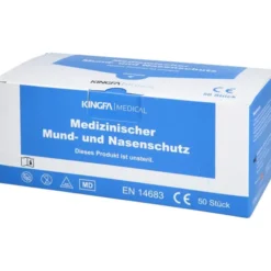 MUNDSCHUTZ OP m.Gummiband Nasenbügel blau 50 St