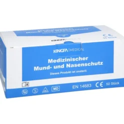 MUNDSCHUTZ OP m.Gummiband Nasenbügel blau 50 St