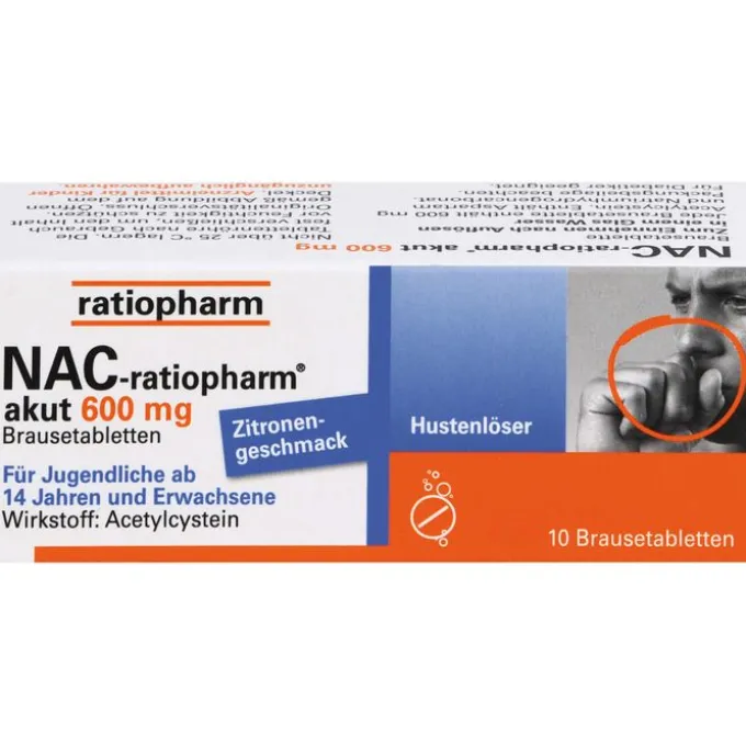 NAC-ratiopharm akut 600 mg Hustenlöser Brausetabl. 10 St