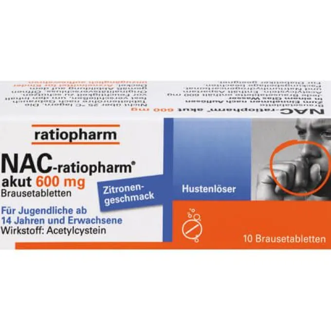 NAC-ratiopharm akut 600 mg Hustenlöser Brausetabl. 10 St