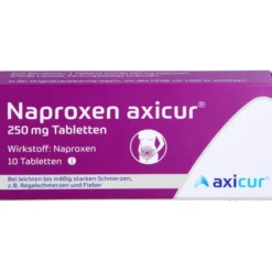 NAPROXEN axicur 250 mg Tabletten 10 St