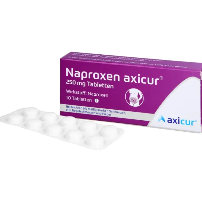 NAPROXEN axicur 250 mg Tabletten 10 St
