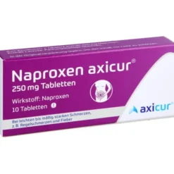 NAPROXEN axicur 250 mg Tabletten 10 St