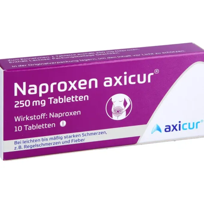 NAPROXEN axicur 250 mg Tabletten 10 St