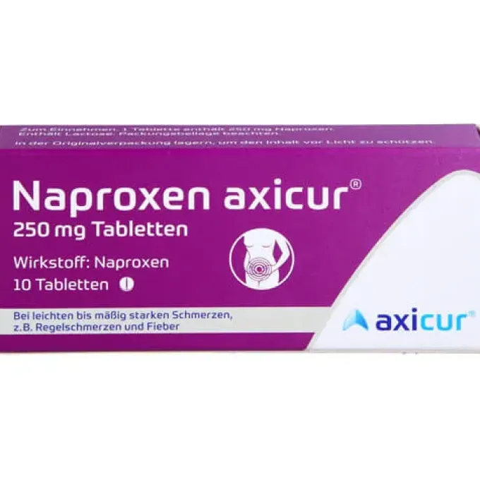 NAPROXEN axicur 250 mg Tabletten 10 St
