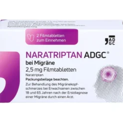 NARATRIPTAN ADGC bei Migräne 2,5 mg Filmtabletten 2 St