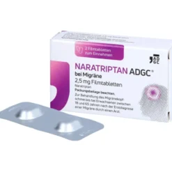 NARATRIPTAN ADGC bei Migräne 2,5 mg Filmtabletten 2 St