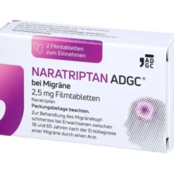 NARATRIPTAN ADGC bei Migräne 2,5 mg Filmtabletten 2 St