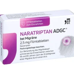 NARATRIPTAN ADGC bei Migräne 2,5 mg Filmtabletten 2 St