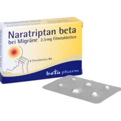 NARATRIPTAN beta bei Migräne 2,5 mg Filmtabletten 2 St