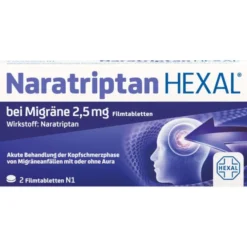 NARATRIPTAN HEXAL bei Migräne 2,5 mg Filmtabletten 2 St