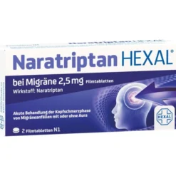 NARATRIPTAN HEXAL bei Migräne 2,5 mg Filmtabletten 2 St