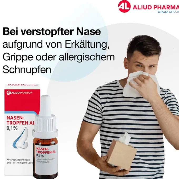 Nasentropfen AL 0,1 % bei Schnupfen 10 ml