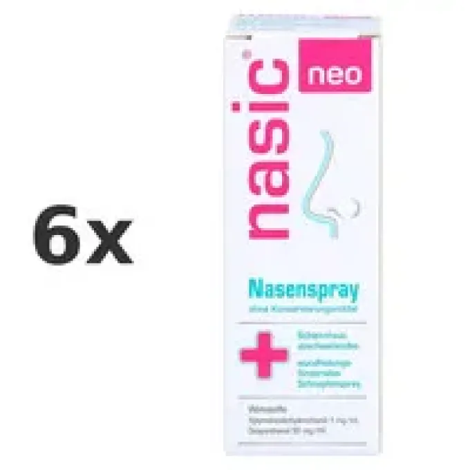NASIC neo Nasenspray Schnelle Hilfe bei Schnupfen im Vorratspack 6x10 ml