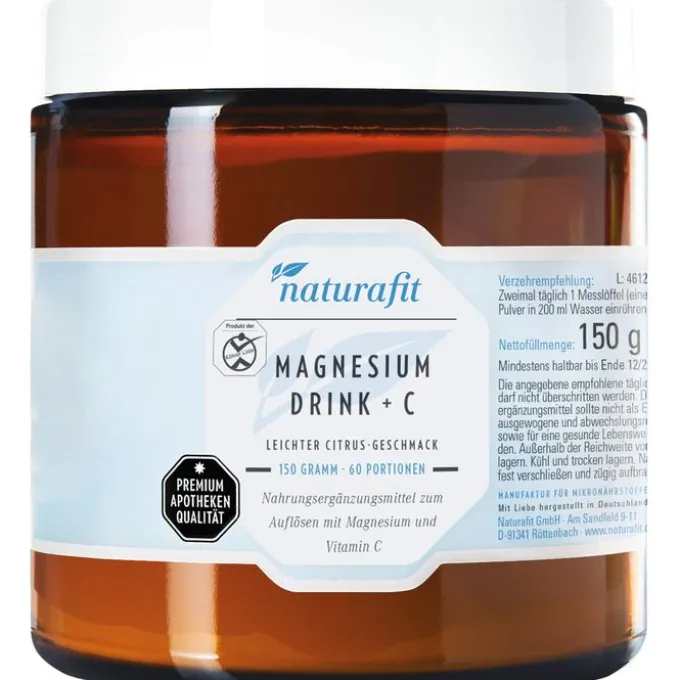 NATURAFIT Magnesium Drink+C Citrus Pulver 150 g