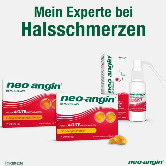 NEO-ANGIN Benzydamin akute Halsschmerzen Zitrone 20 St