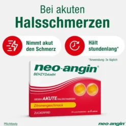 NEO-ANGIN Benzydamin akute Halsschmerzen Zitrone 20 St