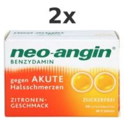 NEO-ANGIN Benzydamin akute Halsschmerzen Zitrone Set 2x40St
