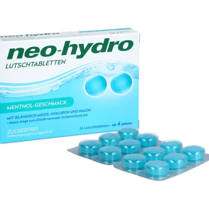 NEO-HYDRO Lutschtabletten Menthol zuckerfrei 24 Stück