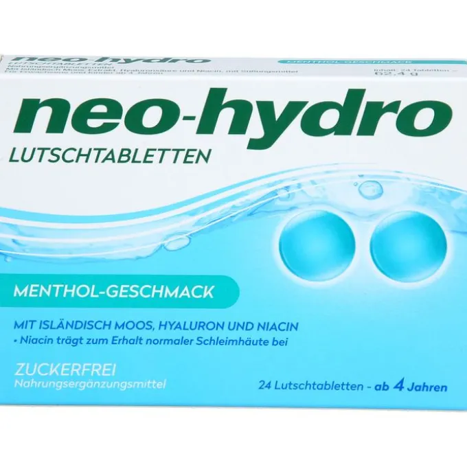 NEO-HYDRO Lutschtabletten Menthol zuckerfrei 24 Stück