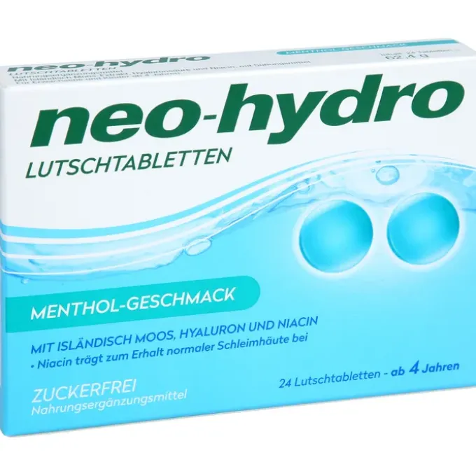 NEO-HYDRO Lutschtabletten Menthol zuckerfrei 24 Stück