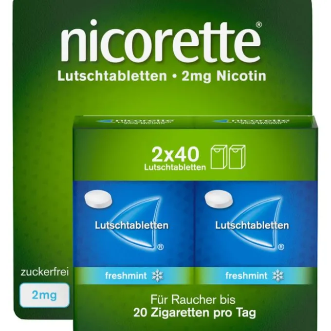 NICORETTE freshmint 2 mg Lutschtabletten gepresst 80 St