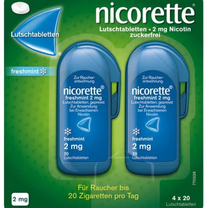 NICORETTE freshmint 2 mg Lutschtabletten gepresst 80 St