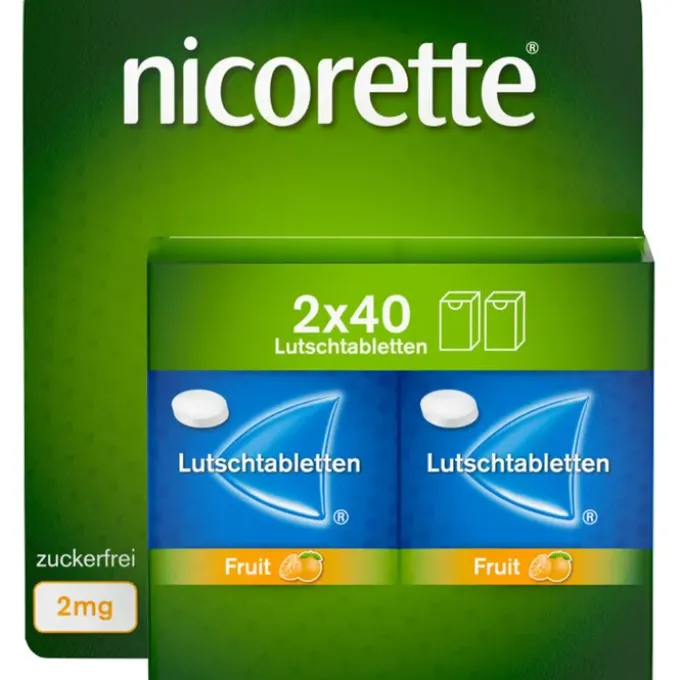 NICORETTE Fruit 2 mg Lutschtabletten gepresst 80 St
