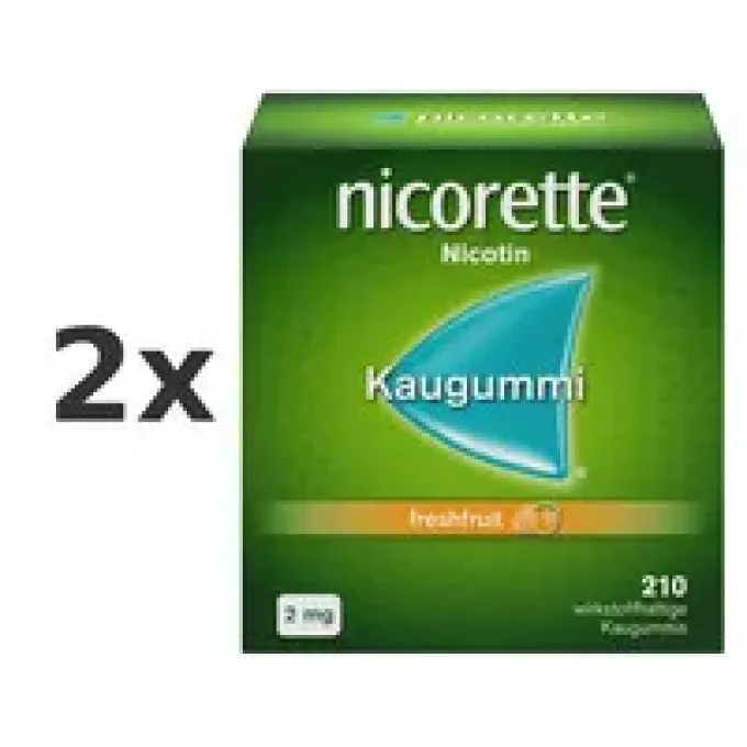 Nicorette 2 mg Freshfruit Kaugummi : Fruchtiger Genuss auf dem Weg zum Rauchstopp 2x 210 St