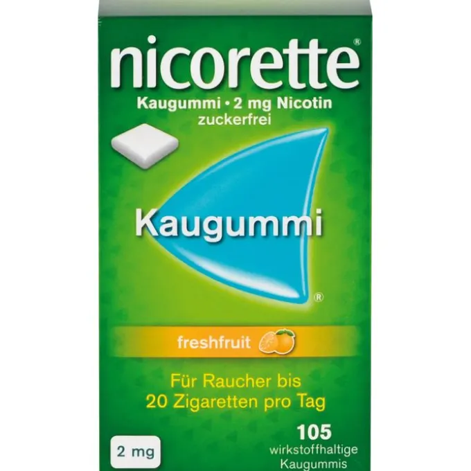 NICORETTE 2 mg freshfruit Kaugummi 105 St
