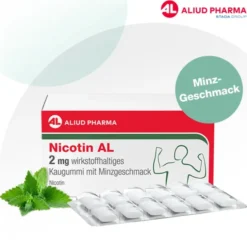 NICOTIN AL 2 mg wirkstoffh.Kaugummi mit Minzgeschm 96 St