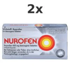 NUROFEN Ibuprofen 400 mg überzogene Tabletten Set 2x 24St