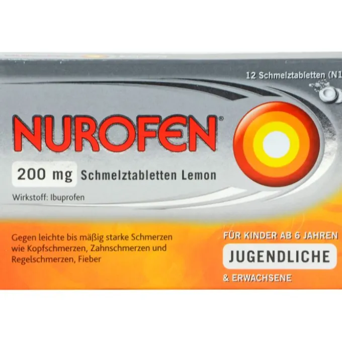 NUROFEN 200 mg Schmelztabletten Lemon 12 St