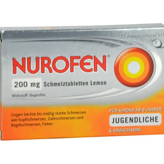NUROFEN 200 mg Schmelztabletten Lemon 12 St