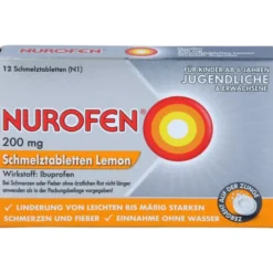 NUROFEN 200 mg Schmelztabletten Lemon 12 St