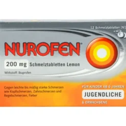 NUROFEN 200 mg Schmelztabletten Lemon 12 St