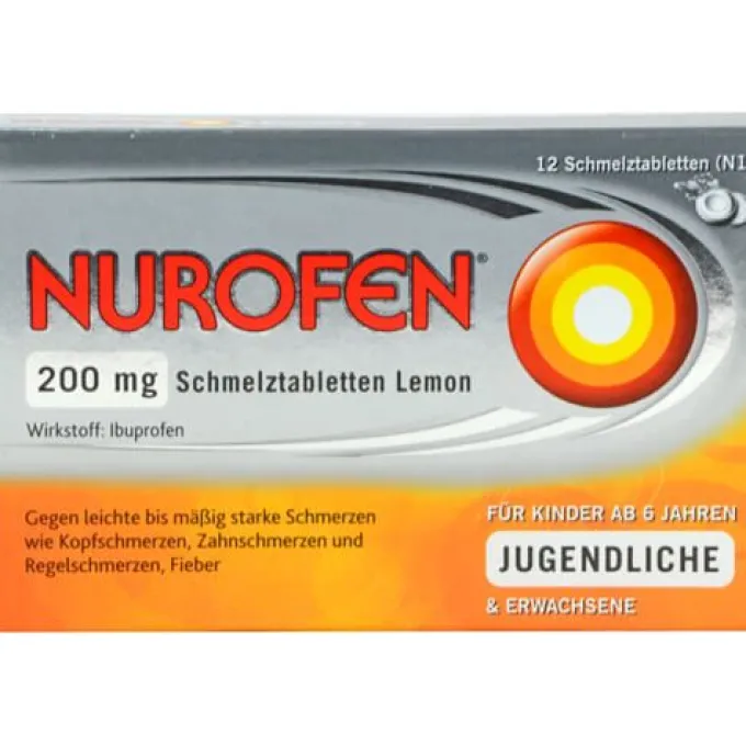 NUROFEN 200 mg Schmelztabletten Lemon 12 St