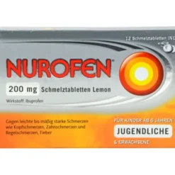 NUROFEN 200 mg Schmelztabletten Lemon 12 St
