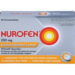 NUROFEN 200 mg Schmelztabletten Lemon 24 St