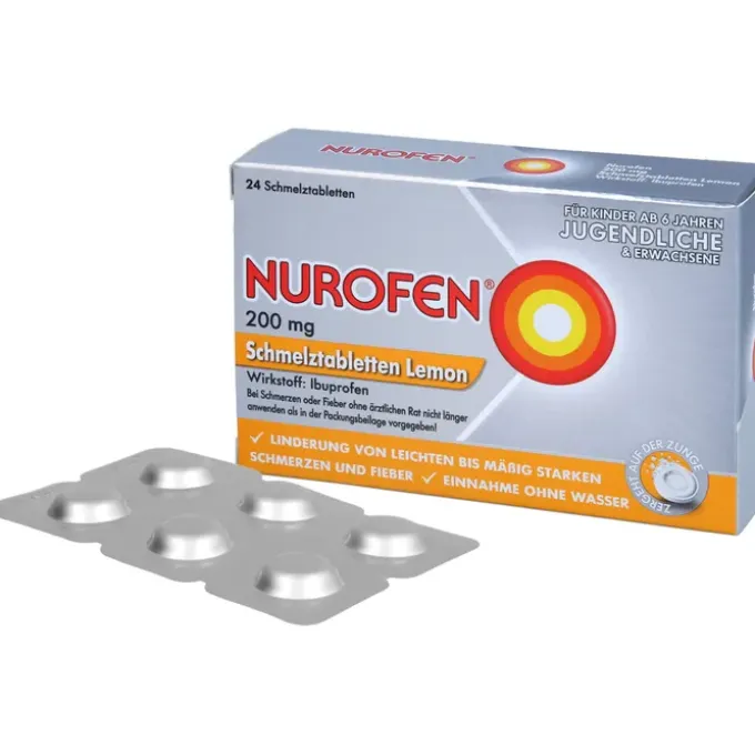 NUROFEN 200 mg Schmelztabletten Lemon 24 St