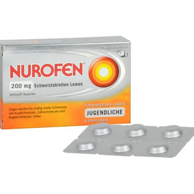 NUROFEN 200 mg Schmelztabletten Lemon 24 St