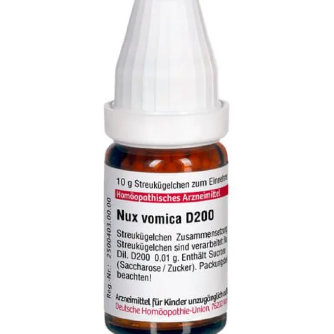 NUX VOMICA D 200 Globuli 10 g